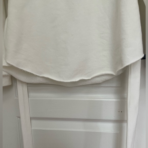 Zara lightweight sweatshirt with attached belt- wrap around-white-size M US - Picture 9 of 14